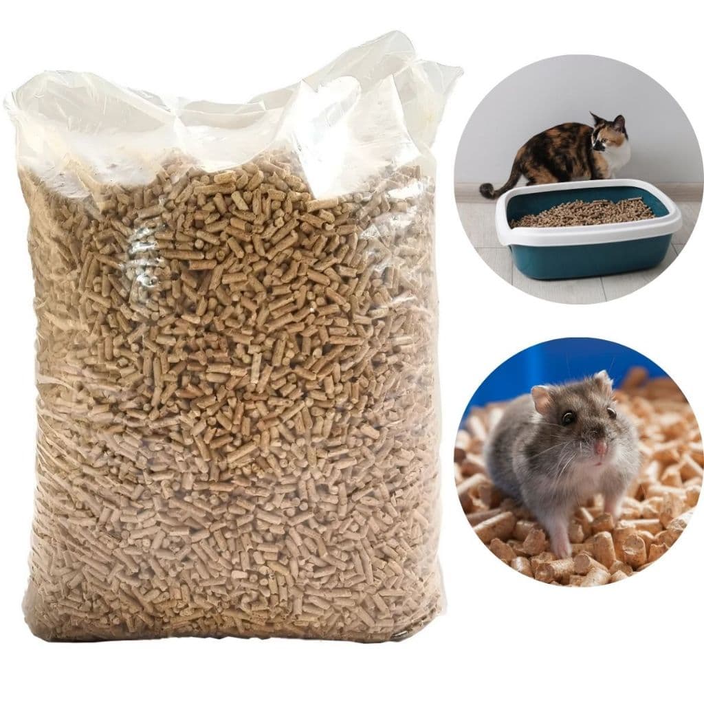 Granulado Higiênico De Madeira Biodegradável Gatos e Roedores 15Kg (Máx 2 Un Por Compra)