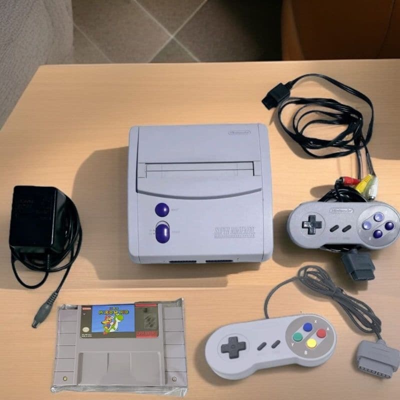 Super Nintendo Baby Original + 2 Controles + Cartucho Mario World