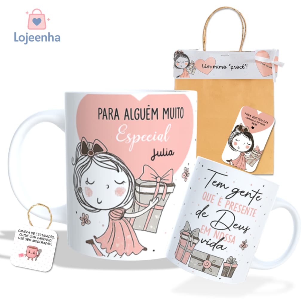 Caneca Pessoa Especial Presente de Deus - Caneca Menina - Caneca Personalizada - Caneca Personalizada com Nome