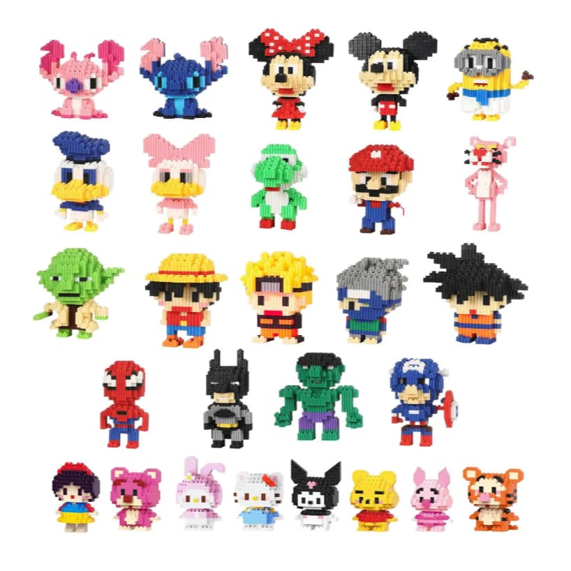 Bloco Mágico Montável Personagens Varios Modelos