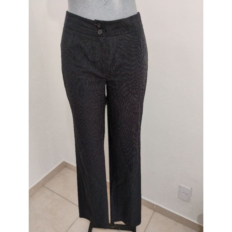 Calça social risca de giz/brechó