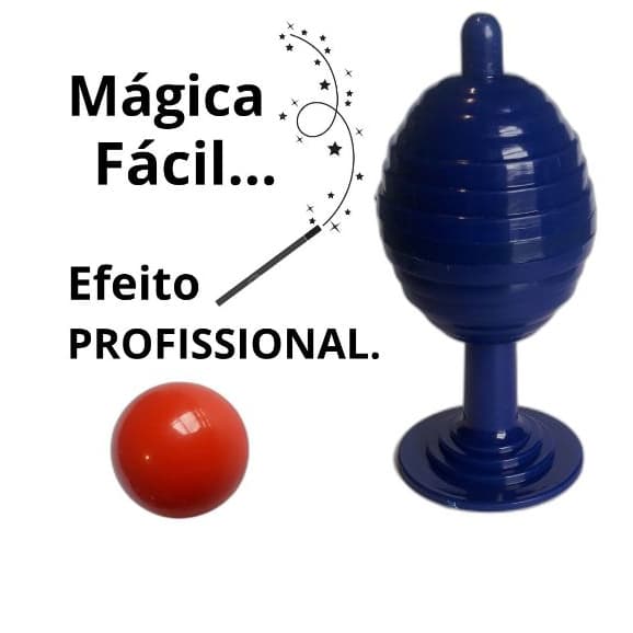 Urna da Bolinha Mágica, "Ball and Vase".  Truque de ilusão. A Bolinha Some e Reaparece. Tamanho Jumbo.