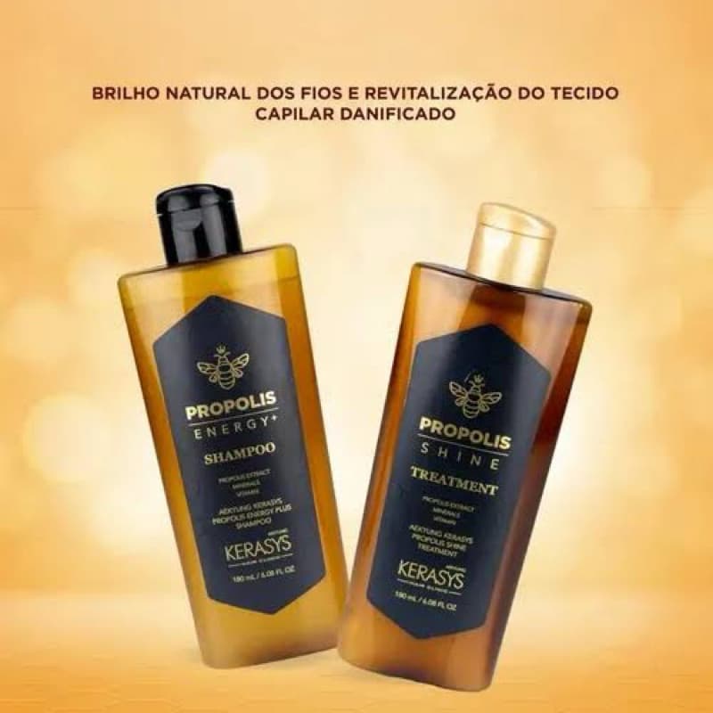 kit Shampoo e Tratamento 2x 180ml Kerasys Própolis Energy Shine