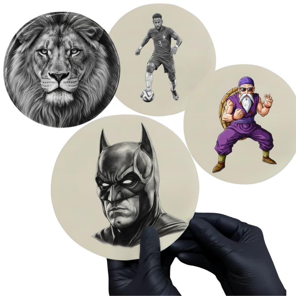 Kit 10 Pele Artificial Tatuagem Tattoo 17Cm Micropigmentação Premium