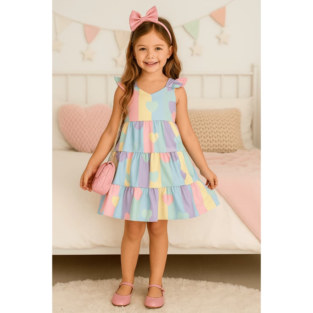Vestido Infantil Estrela do Verão – Luxo Premium
