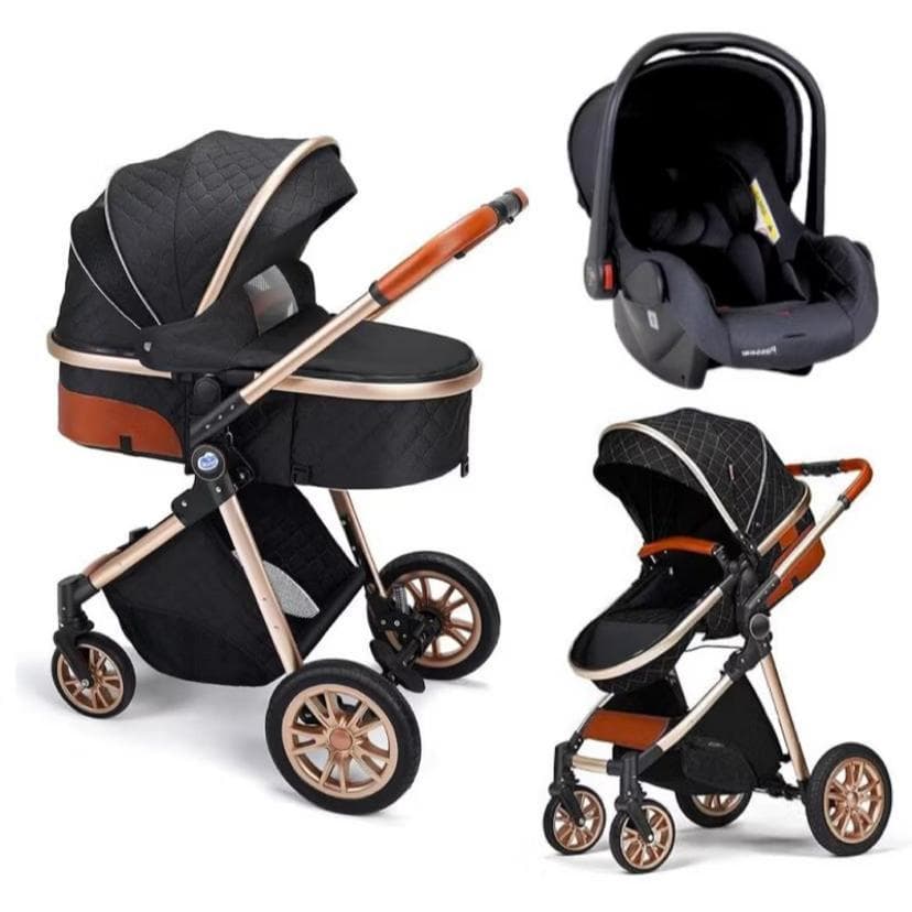 KIT CARRINHO DE BEBE P/PASSEIO 6 M1 MODELO EUROPEU C/MOISES REVERSIVEL +BEBE CONFORTO LUXO PASSEAR