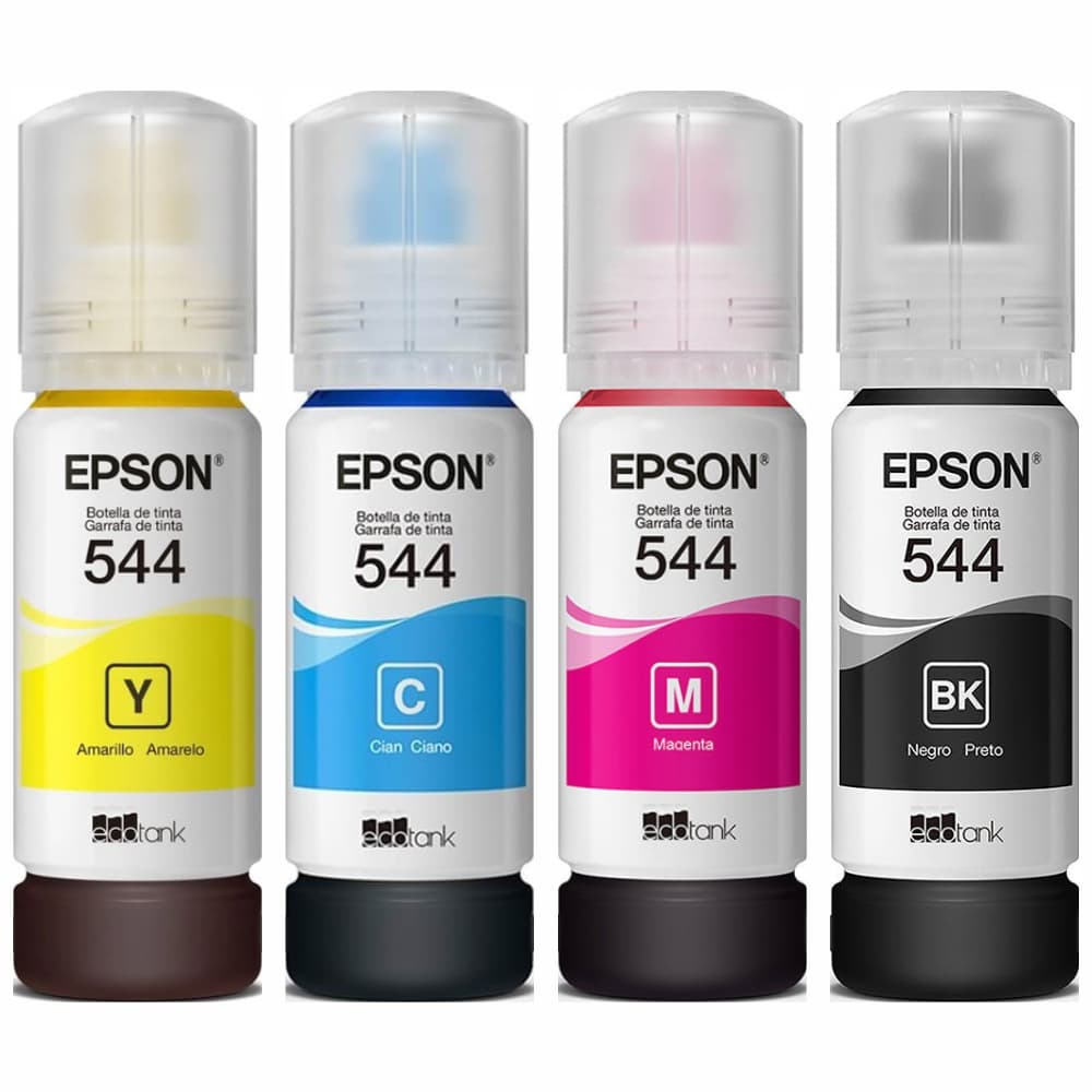 KIT 4 REFIL TINTA T544 544 DE USO L3110 L3250 L5190 e mais....