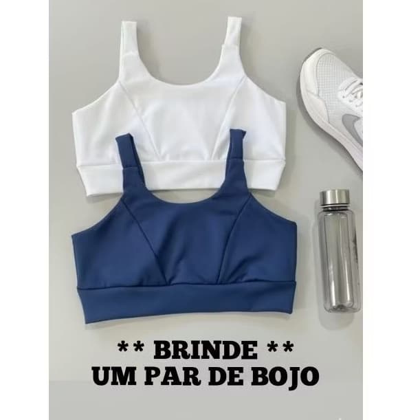 Kit 2 Tops Fitness Academia Feminino Cropped Esportivo Treino Malhação