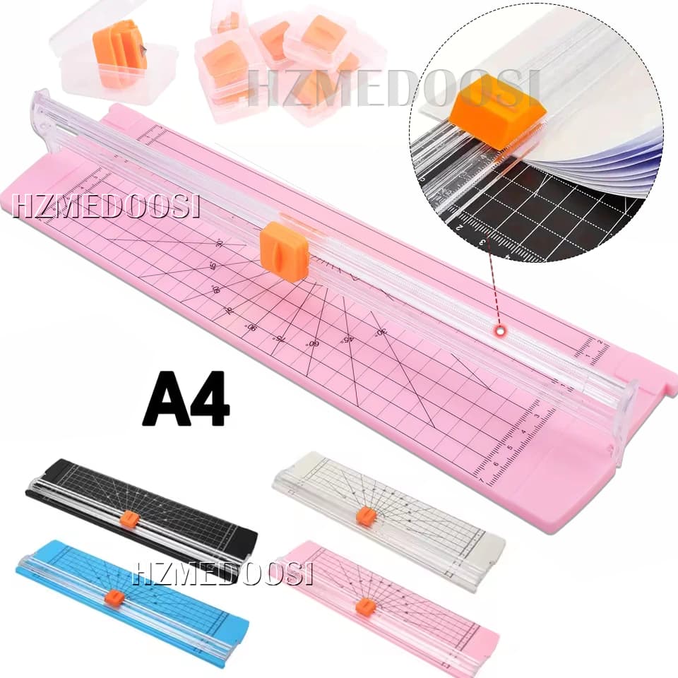 Guilhotina Portátil A4 com Lâmina de Precisão e Fácil Manuseio para Escritório, Álbum de Recortes e Artesanato