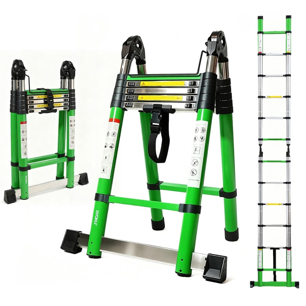 Escada Telescópica Alumínio Multifuncional Dobrável RYOKU 3,4M / 5M