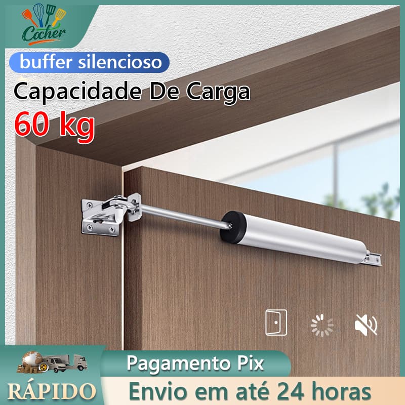 Mola Aérea Fechador Automático Para Portas Externas E Internas de Porta Silencioso Ate 60kg
