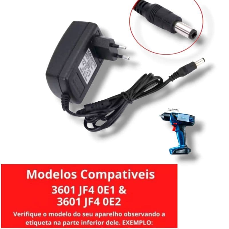 Carregador Parafusadeira 15v 1.5a Boch Gsr1000 Smart 3601JF40E1 3601JF40E2  15v 1.5a Bivolt