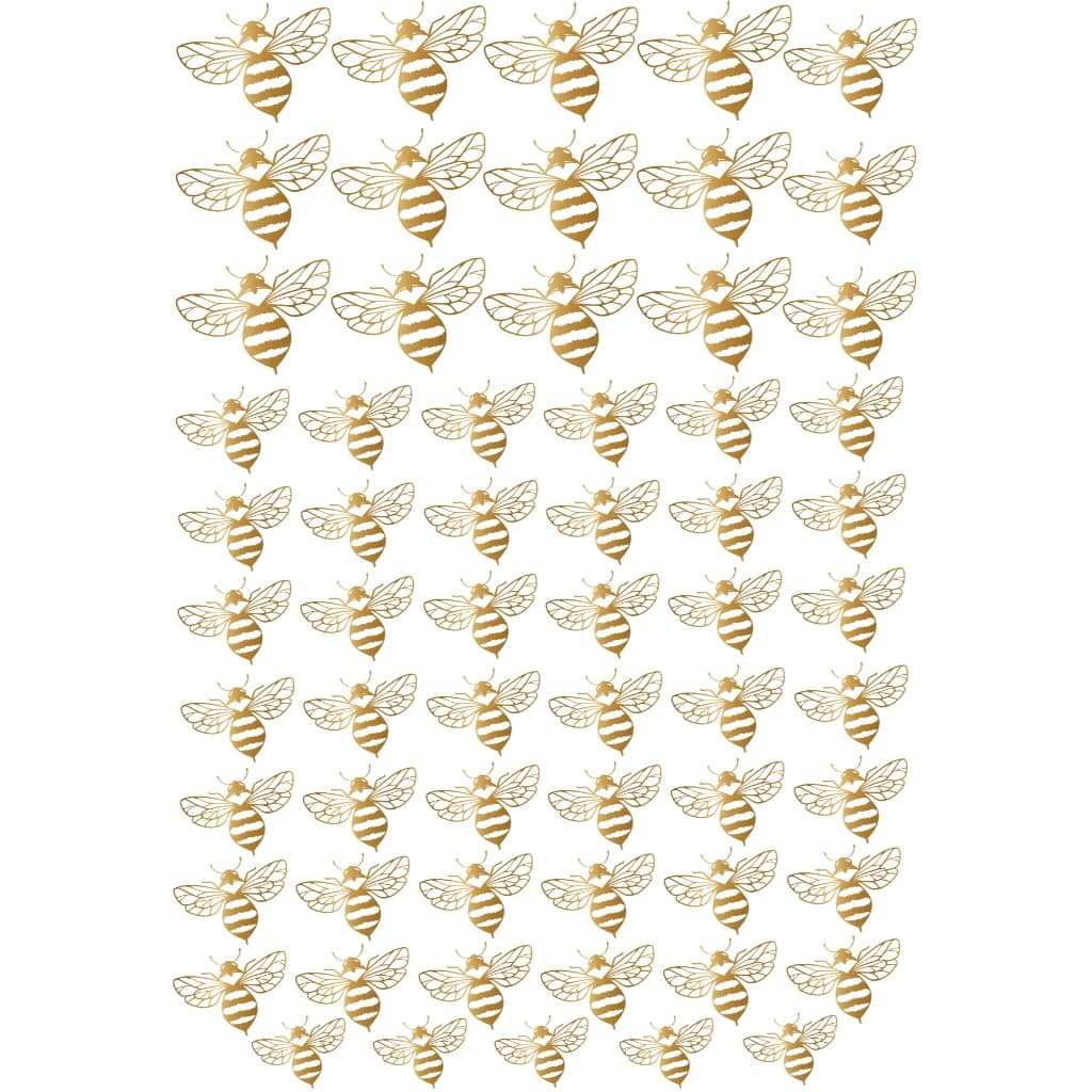 Decalque Porcelana Forno Caseiro - Abelhas Douradas