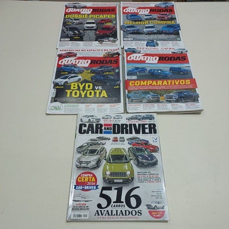 Kit 4 Rodas imperdível c/4 edições  e 1 Car and Driver