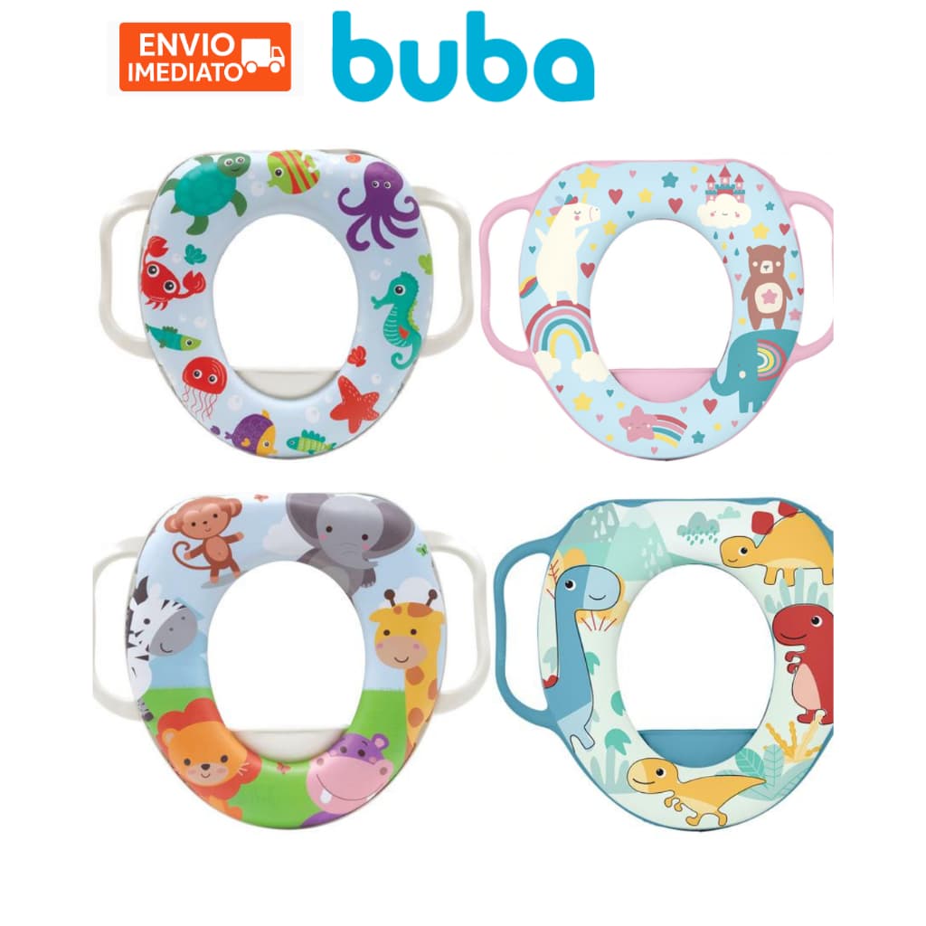 Buba Redutor de Assento com Alca Para Vaso Sanitario Privada Desfralde Menino Menina Varios Modelos