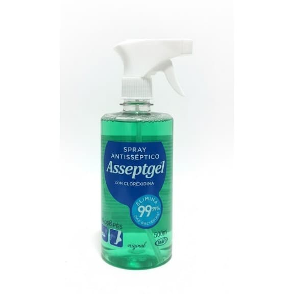 ASSEPTGEL SPRAY ANTISSEPTICO COM CLOREXIDINA 500ML
