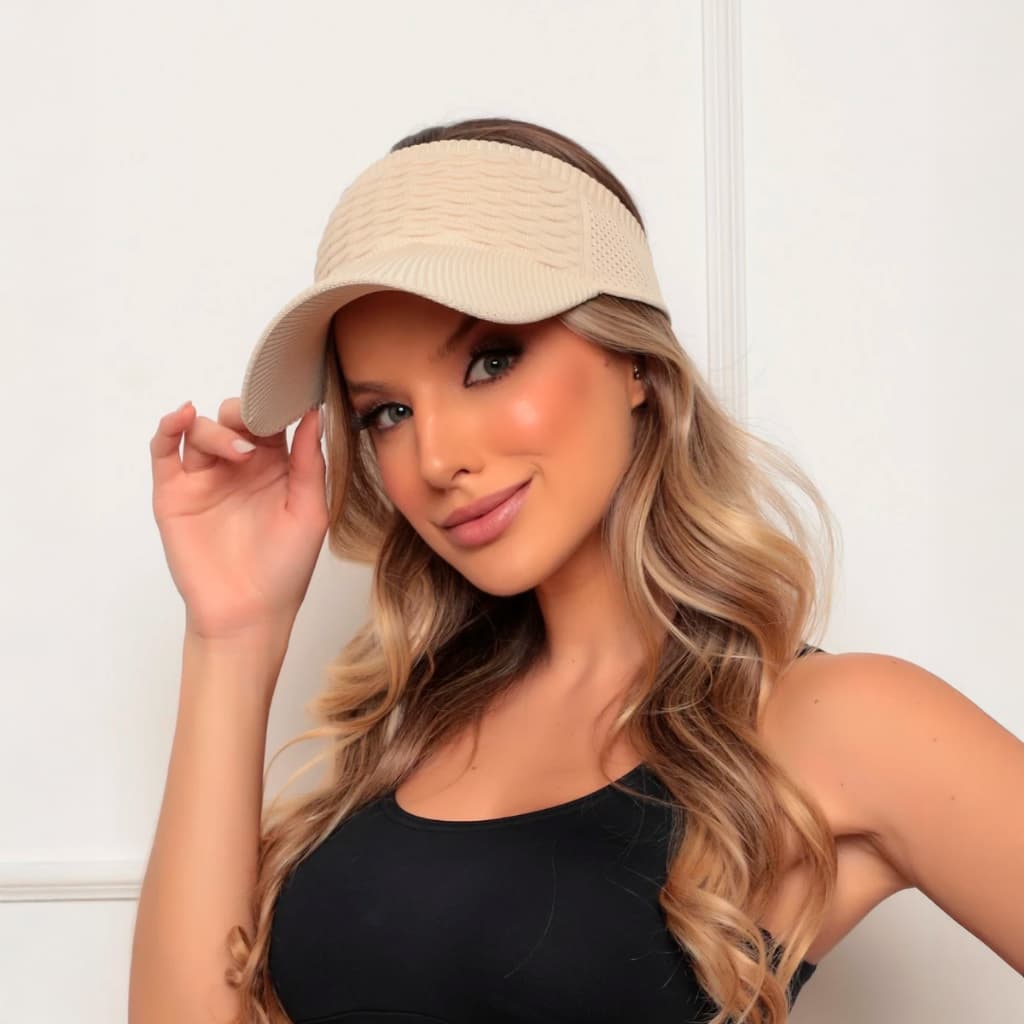 Viseira Feminina Modal Chapéu para o Verão 2025 Praia caminhada ciclismo