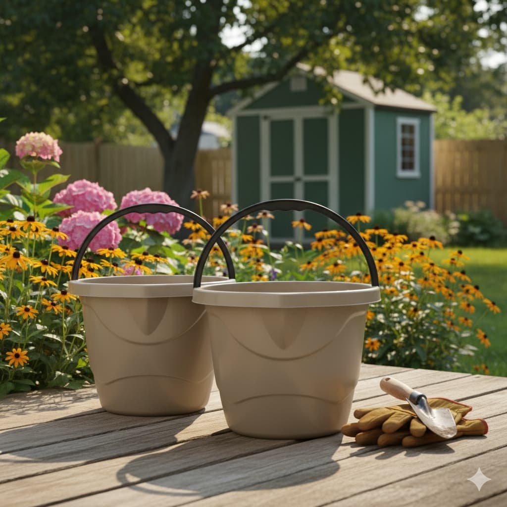 Kit 2 Baldes Multiuso Reforçados 7,5 L Práticos Leves e Duráveis Alta Qualidade Alça Forte Super Funcional