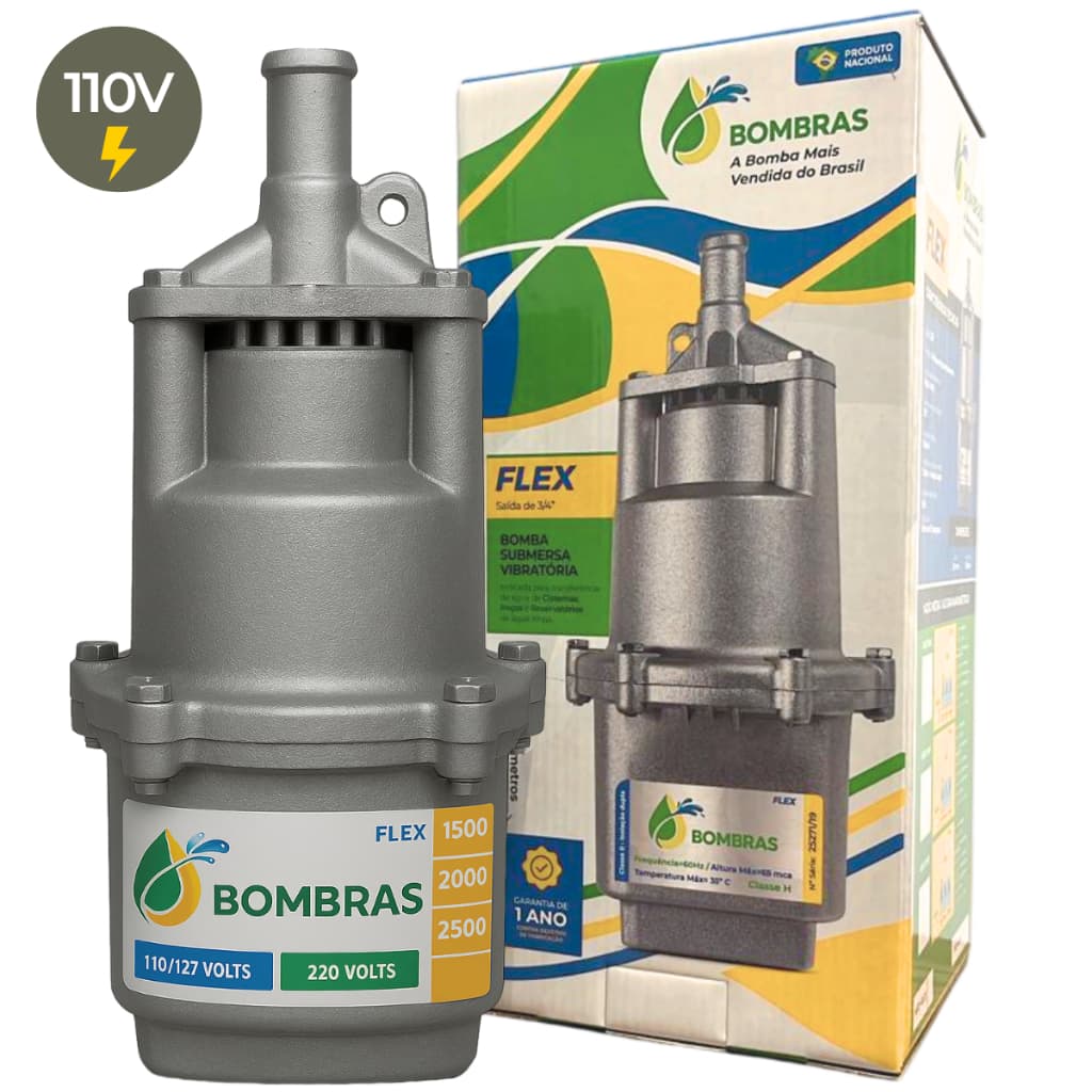 Bomba De Água Submersa Bombras 1500 Tipo Sapo 127v