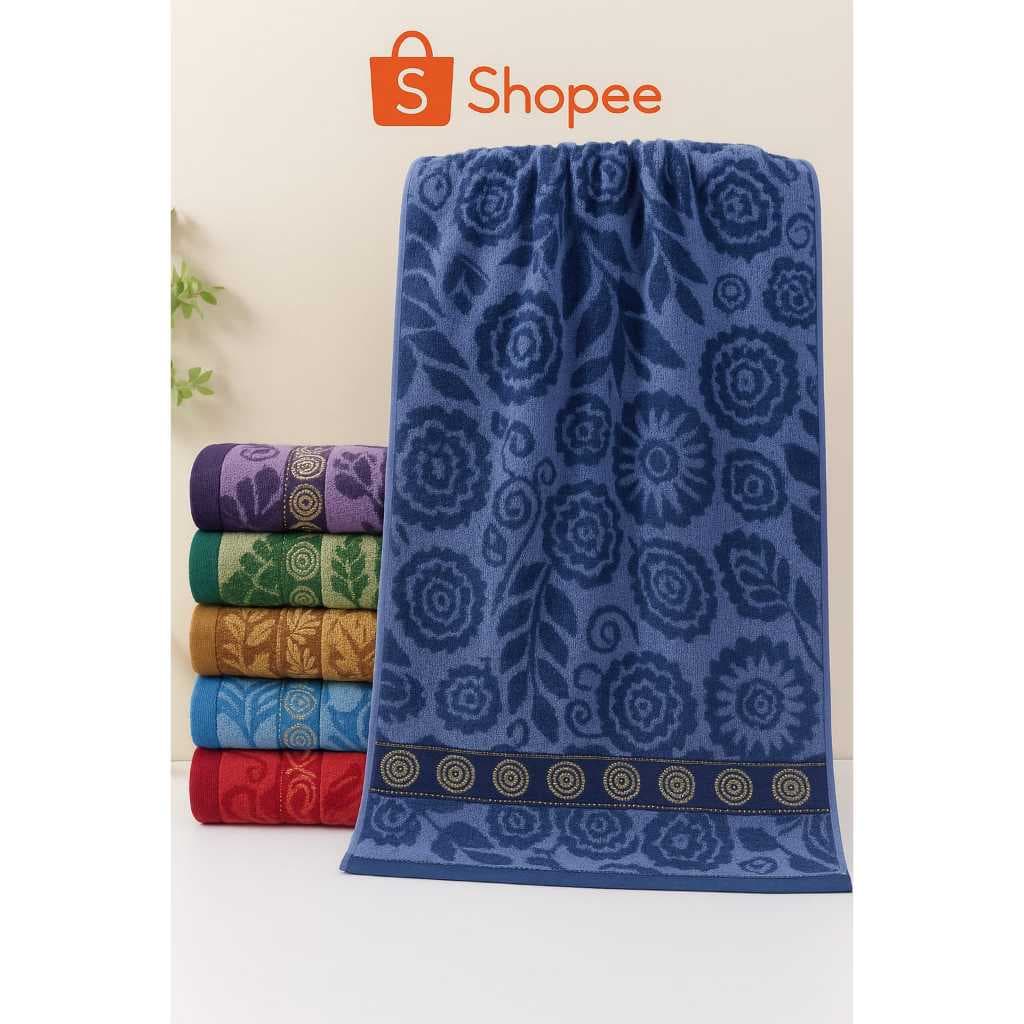 kit 4 toalhas de banho estampada grande 1,40x0,70 felpuda 100% macia e grossa