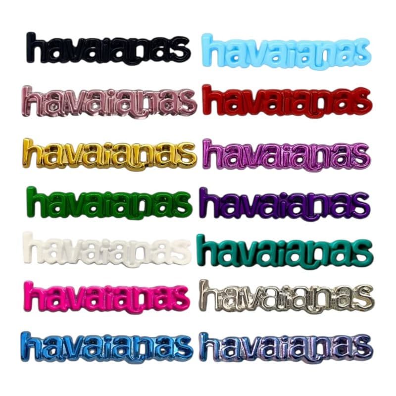 KIT 10 Un. PINGENTES PLACA METAL PARA CHINELOS