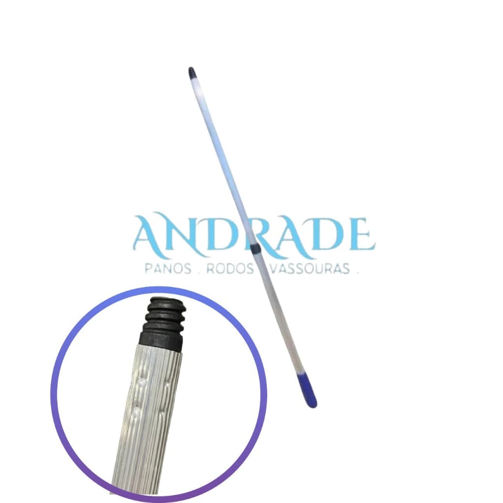 CABO EM ALUMINIO PARA RODOS E VASSOURAS 1,60 METROS ALONGADOR ROSQUEAVEL