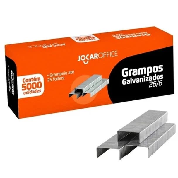 Grampo 26/6 Galvanizado C/5000 Unidades