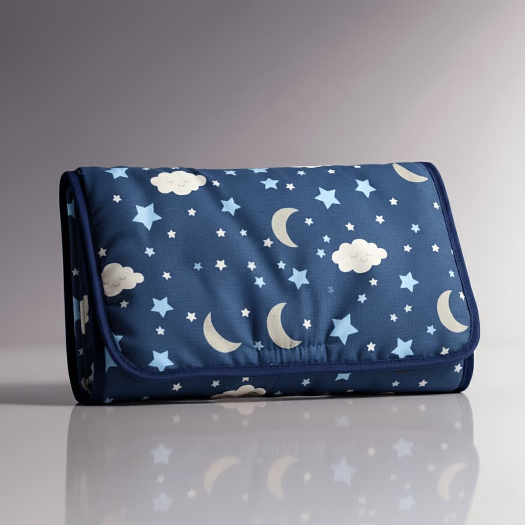 Trocador de Fraldas Portátil Bebê Bebe Impermeável Dobrável 100% Algodão Acolchoado Bolsa com Bolso