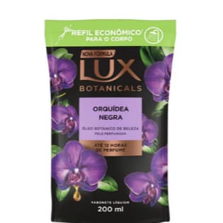 Sabonete Lux Botanicals Orquidea Negra, Refil, Liquido Com 200Ml