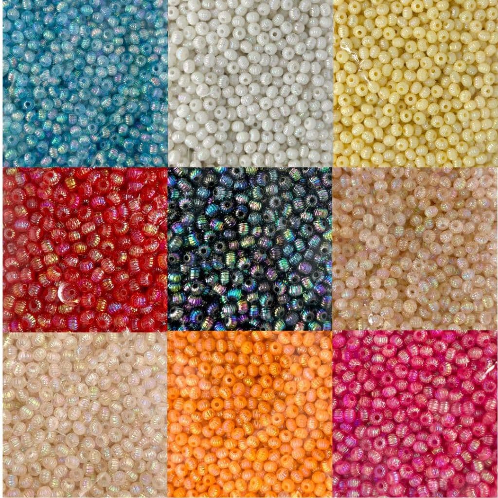 Miçanga Pitanga Boreal 8.000 peças 4mm Infantil Colorida Pulseira Cordão