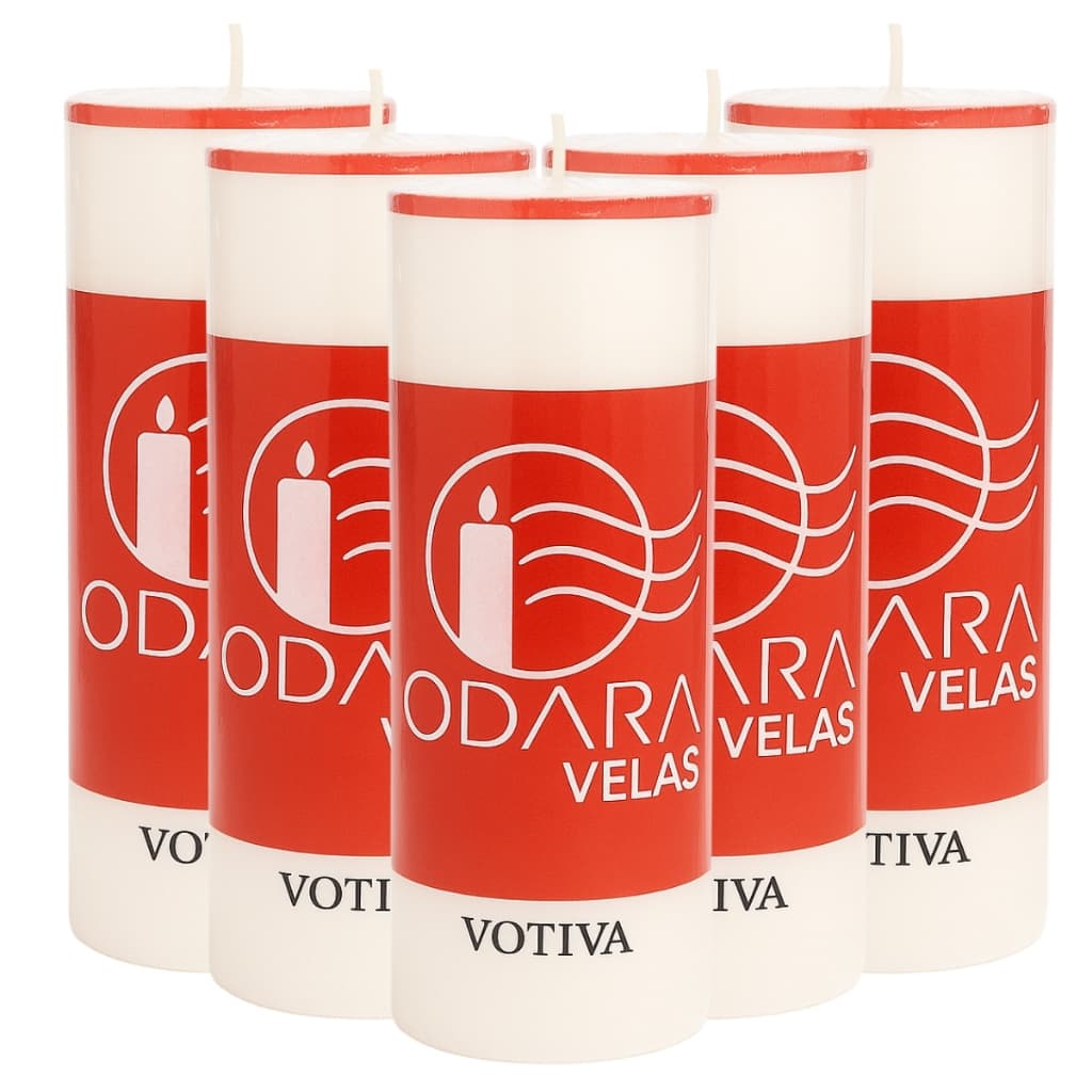 Velas 7 Dias Branca 6 Unidades 260g Votiva 18cm Parafina Pura Atacado Promoção