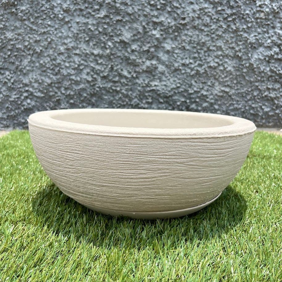 Vaso de Planta Bacia Com Prato (34x13) Polietileno Decorativo Rosa do Deserto Orquidea