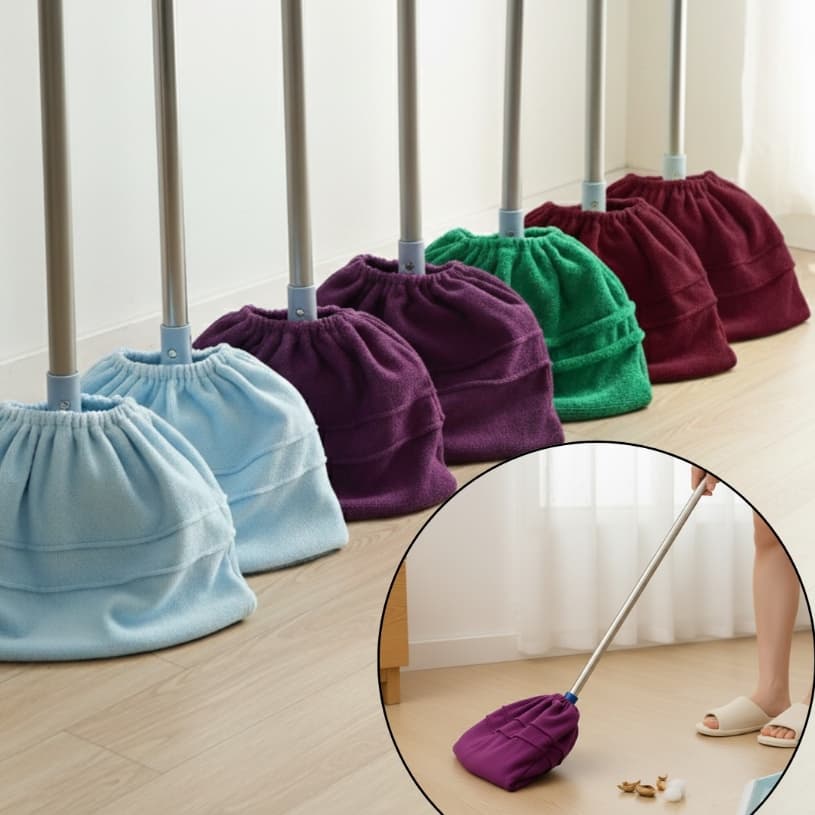 Kit 4 Panos De Veludo Para Vassoura E Rodos Reutilizável Lavável Ótimo Para Limpeza Diárias e Faxina