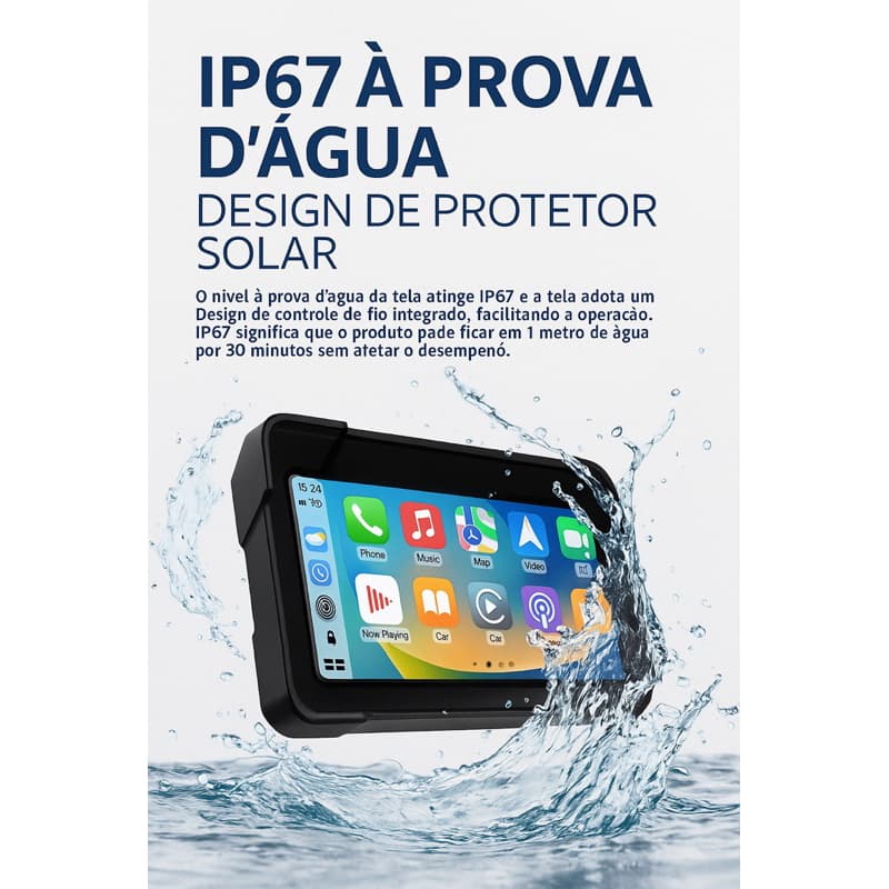 GPS Inteligente para Moto – CarPlay & Android Auto