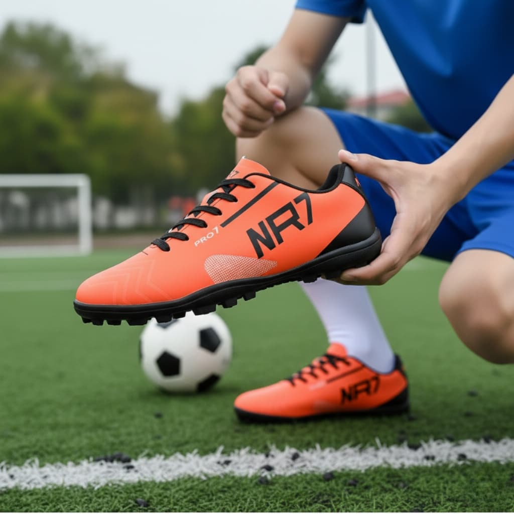 Chuteira Society Lona com Estabilidade Elevada e Controle Preciso da Bola em Campo Sintético