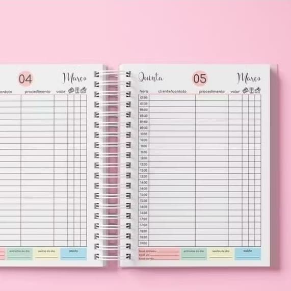 Agendamento datado 2026 para salão de beleza | Cabeleireiro| Lash Designer/ Agenda 2026