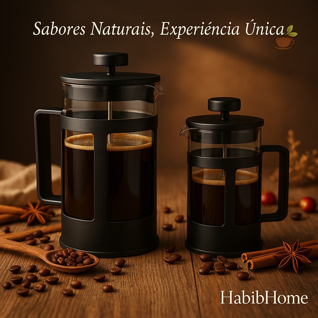 Prensa Francesa 350ml e 650ml Café Gourmet Premium Vidro Borossilicato – Envio Imediato