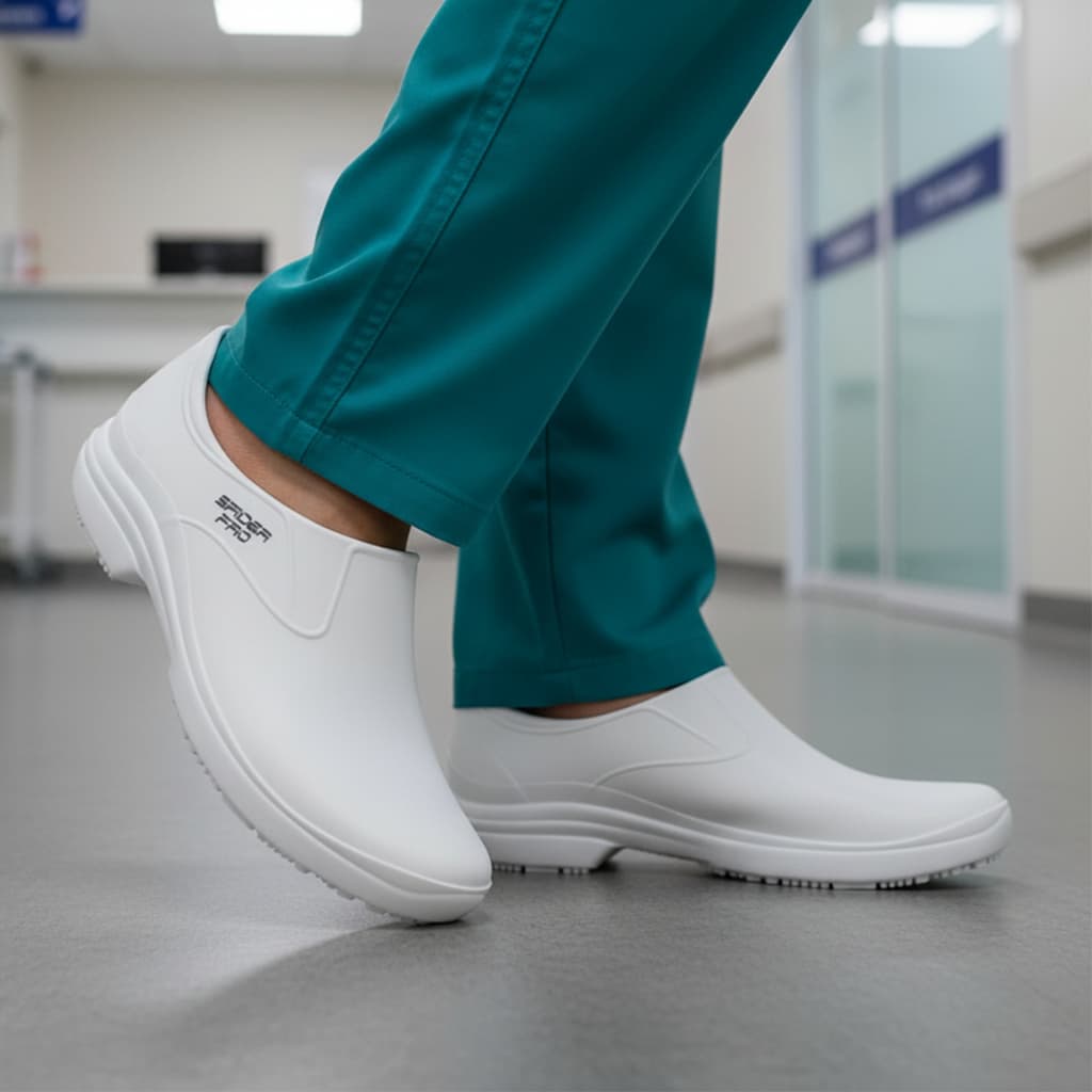 Sapato Monseg Fechado para Hospital, Limpeza e Cozinha