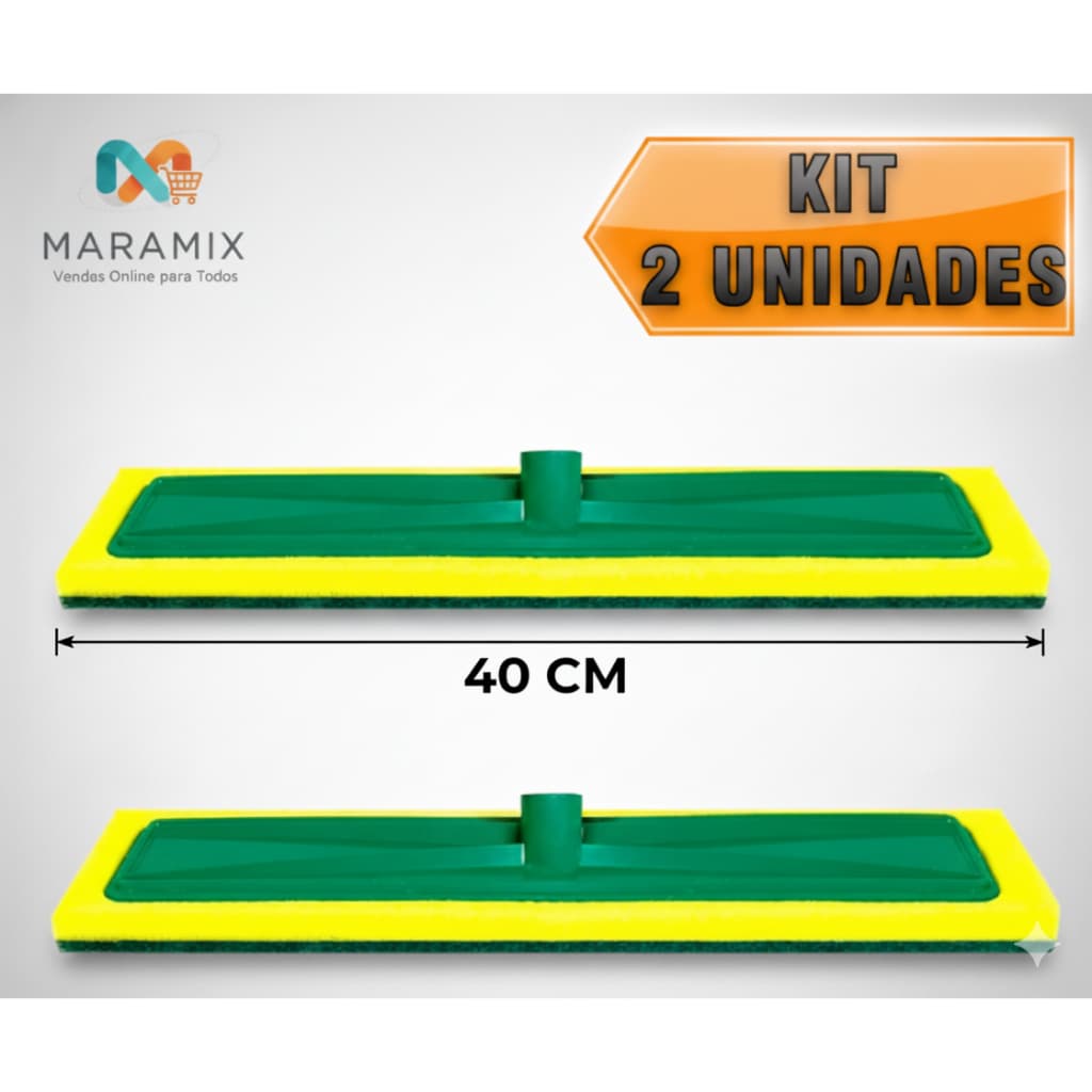 Kit 2 Esfregão Esponja Grande Lava Limpa Azulejo Piso 40cm