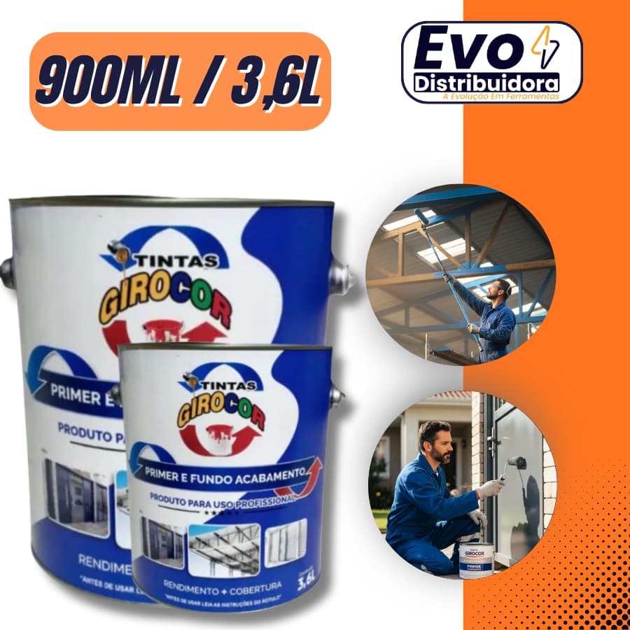 Zarcão Primer Fundo Preparador 3,6 Litros Cinza