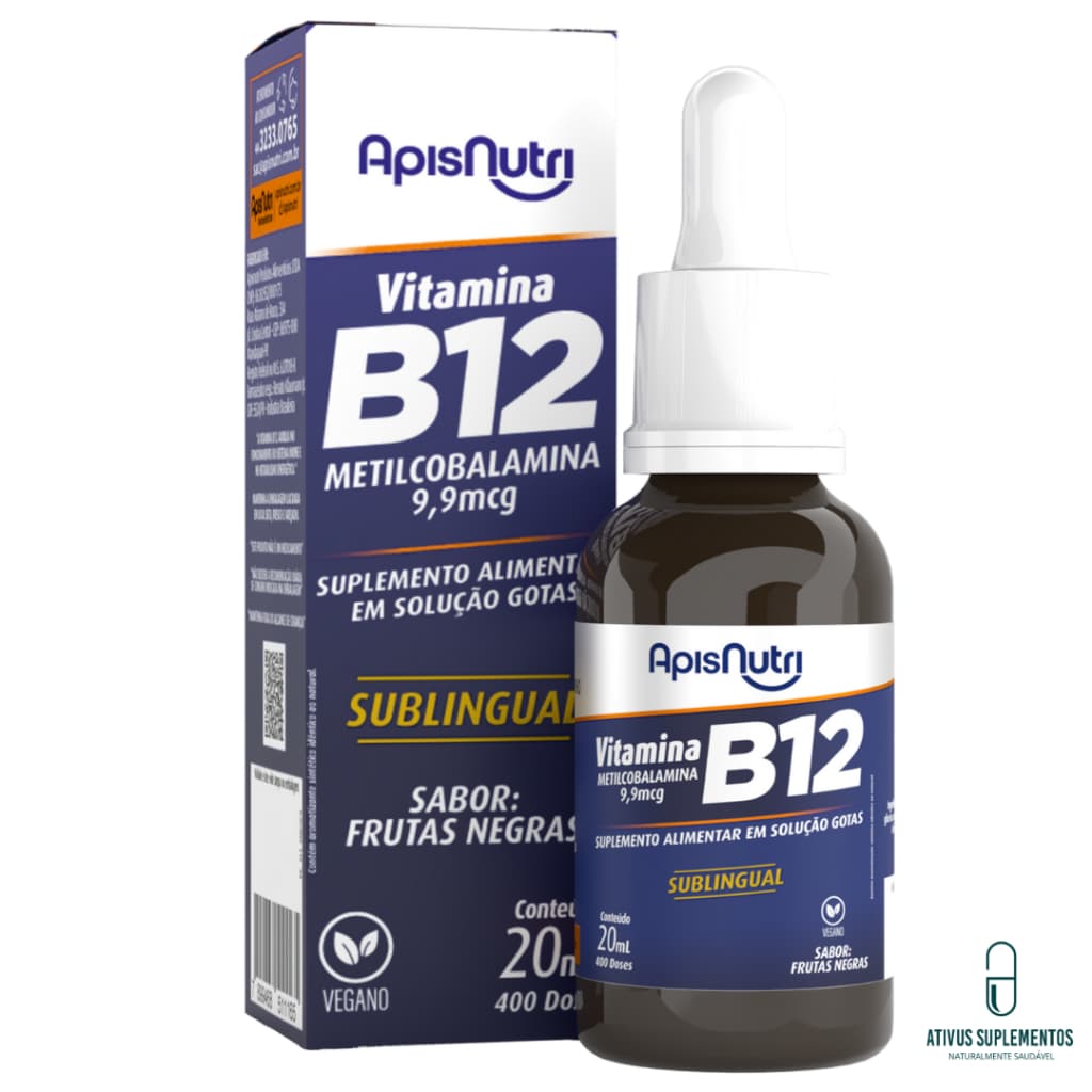 Suplemento de Vitamina B12 (Metilcobalamina) 20mL - APISNUTRI