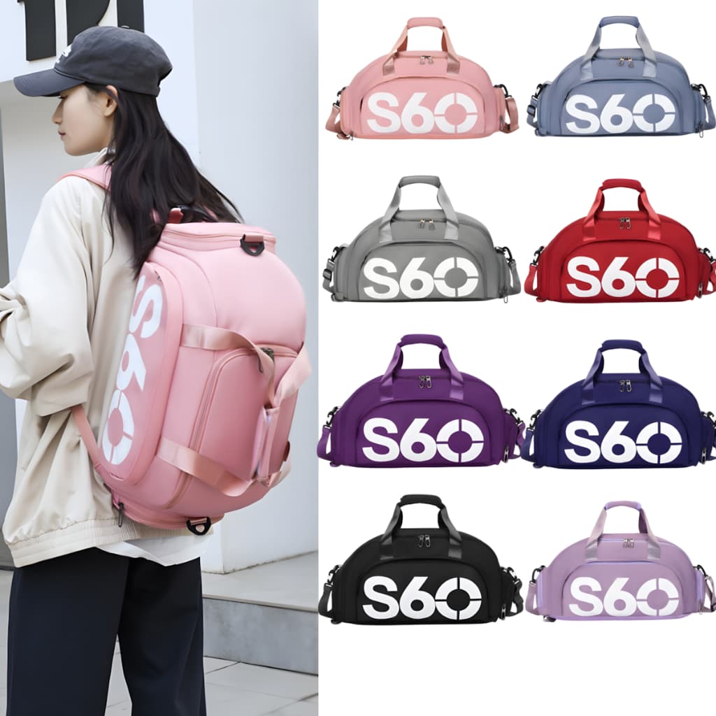 Bolsa Mala Mochila Unissex Premium Impermeável S60 Esportes Academia Bagagem Viagem Fitness Diversas Cores