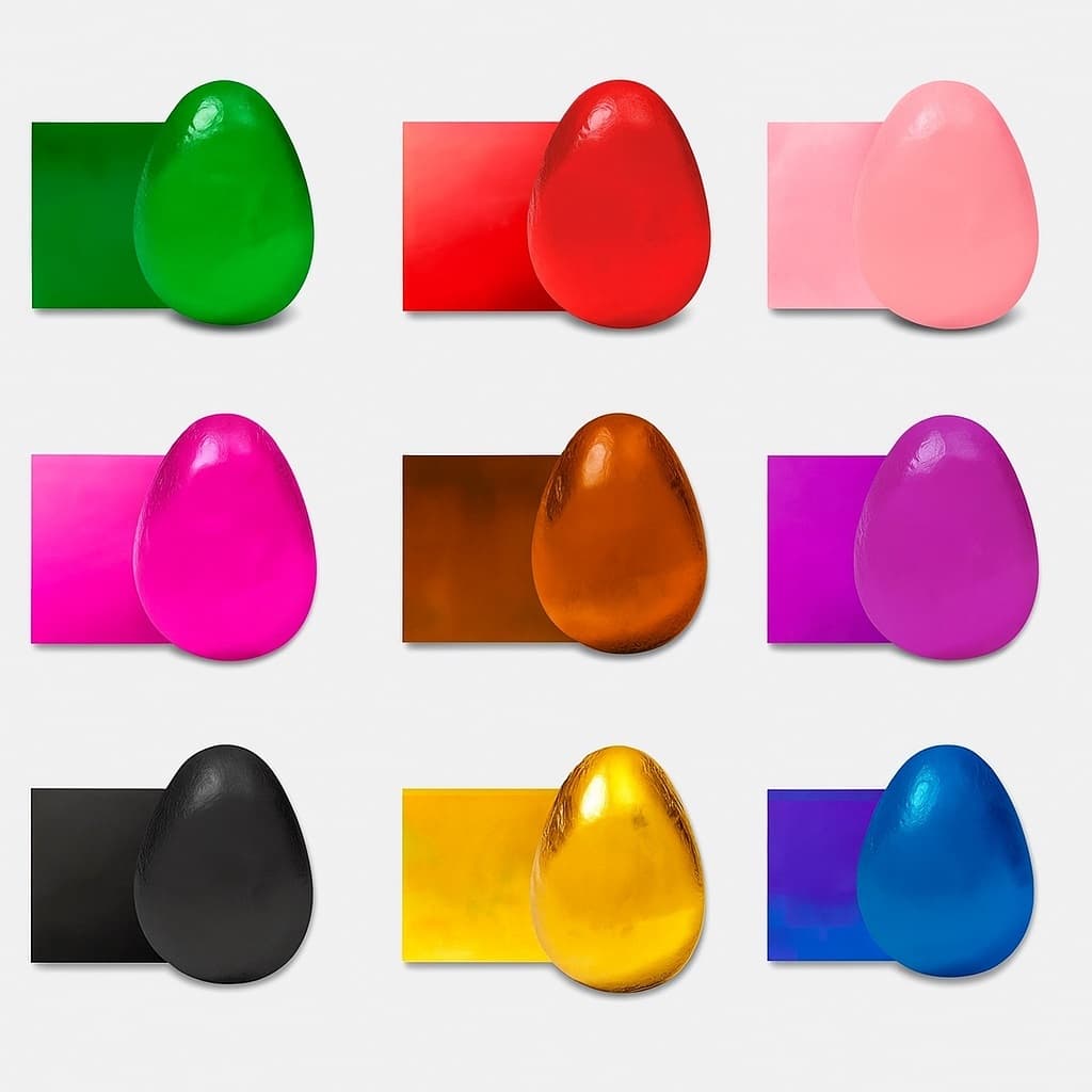 PAPEL CHUMBO 44x59cm COLORIDO 3 ou 15 UNIDADES - Embalagem para Chocolate e Ovos de Páscoa