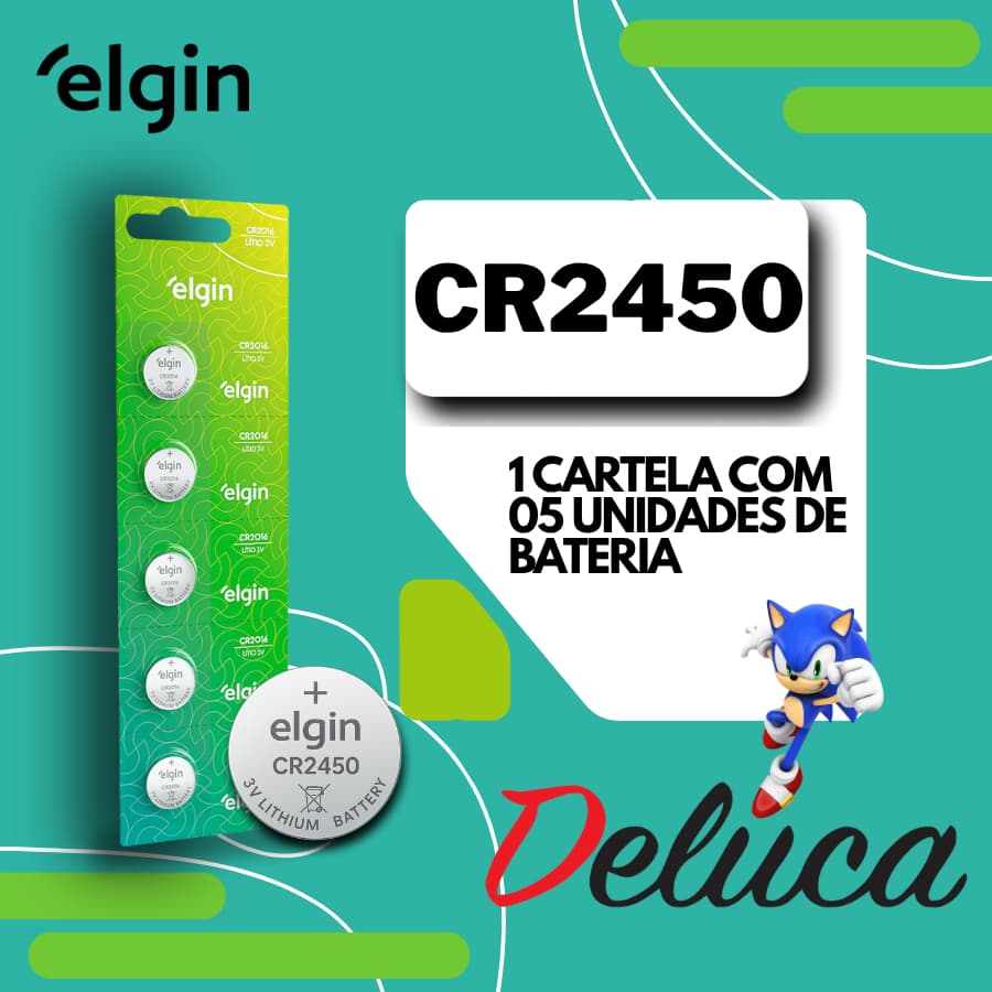 Elgin CR 2450 3v 1 cartela c/ 5 unidades