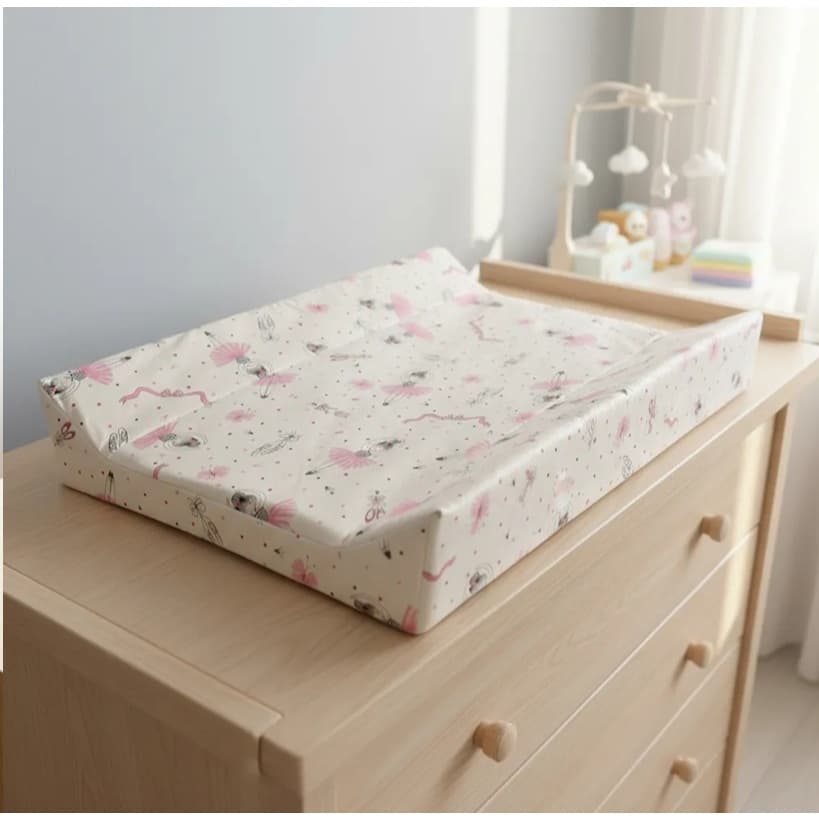 Trocador De Bebês Cômoda Prático Impermeável Rosa Bailarina Ninos