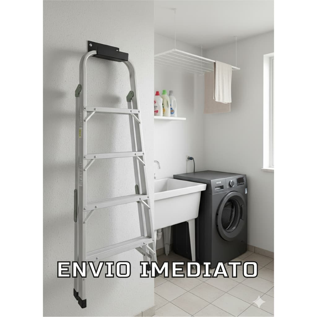 Suporte de Escada Reforçado Gancho Organizador de Parede para Garagem Uso Pesado (Promoção)