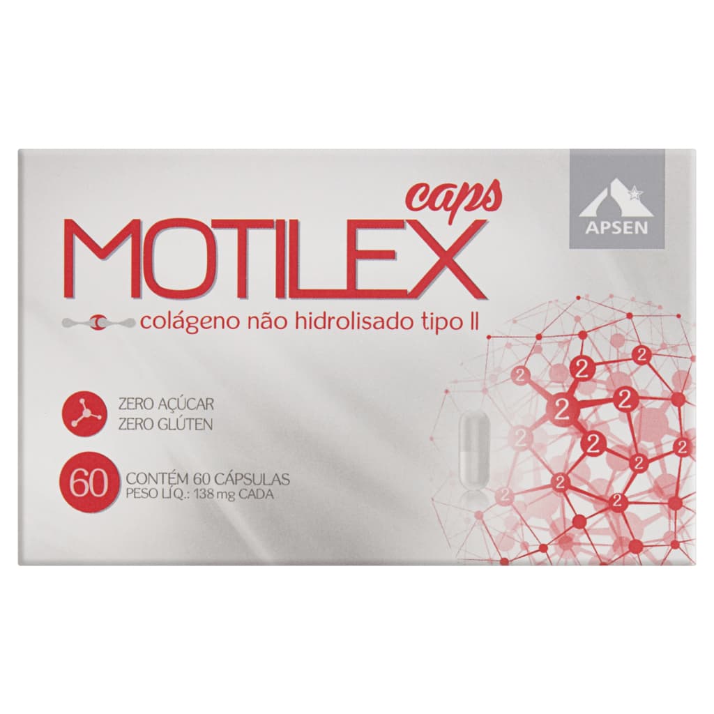 Motilex Caps Colágeno Tipo 2 Não Hidrolisado Com 60 Cápsula