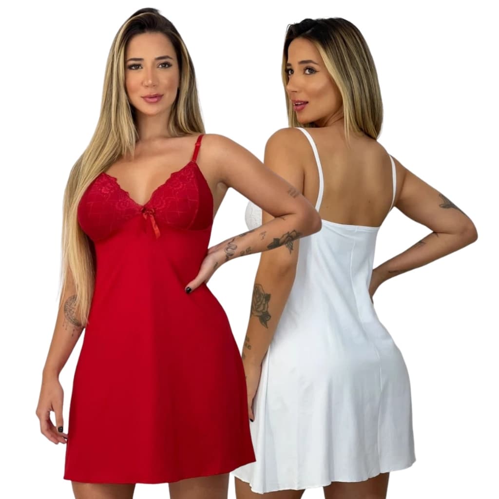 Kit 2 Camisolas com Renda Feminina Verão Leve Confortável Excelente para Atacado