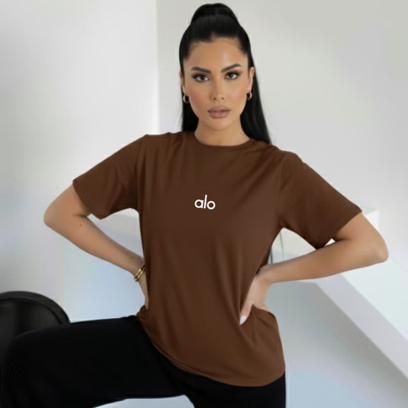 T-Shirt Feminina Yoga Fitness Estampada Blusa 100% Algodão Envio Imediato