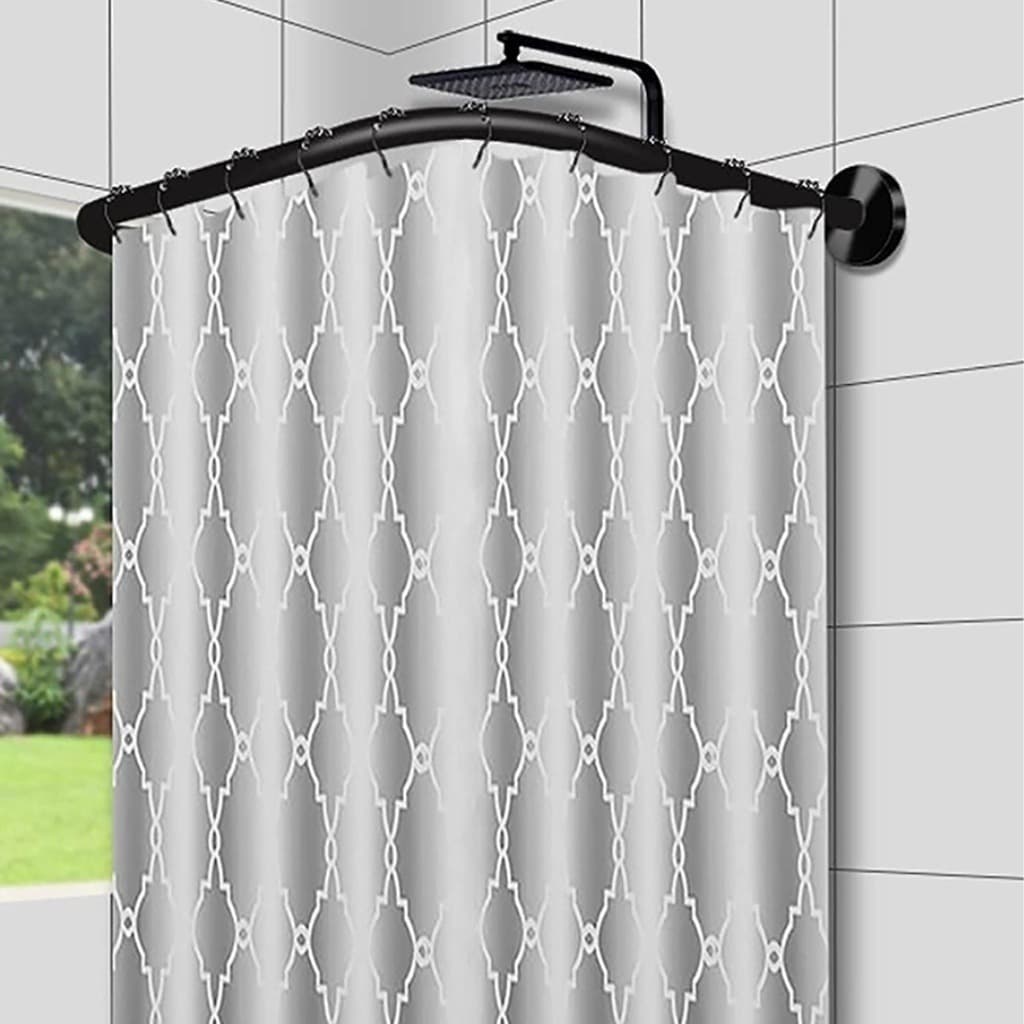 Suporte Box de Alumínio FRIZADO para Cortina de Banheiro - Cor ALUMINIO NATURAL